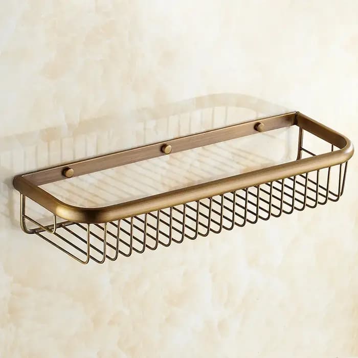 HORegina-Étagère Murale en Laiton Massif Bronze Antique