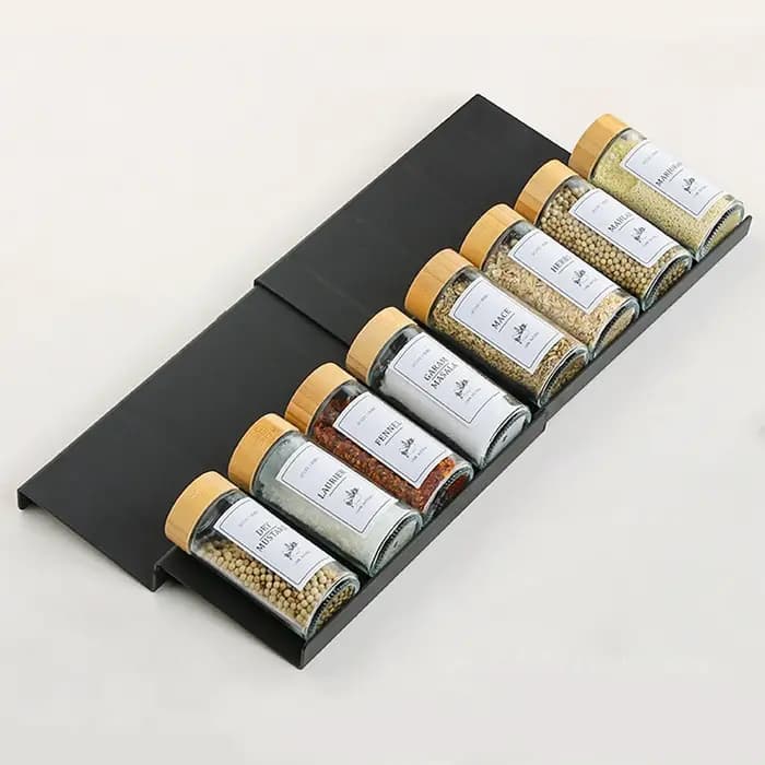 Tiroir porte-épices pour cuisine 4 couches support à épices réglable pour pots