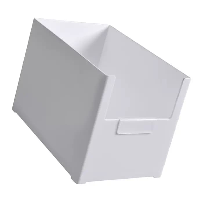 Boîte de rangement en plastique à ouverture frontale