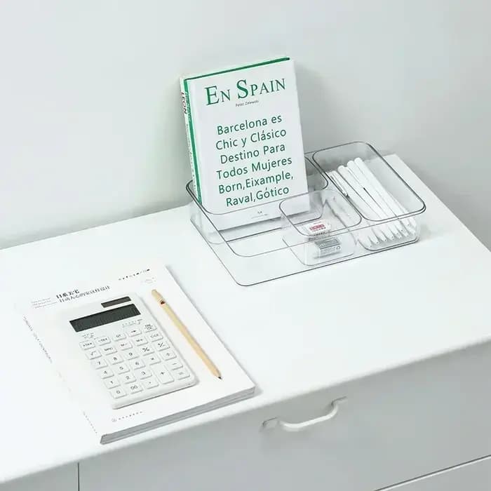 Boîte transparente organisateur de rangement bureau