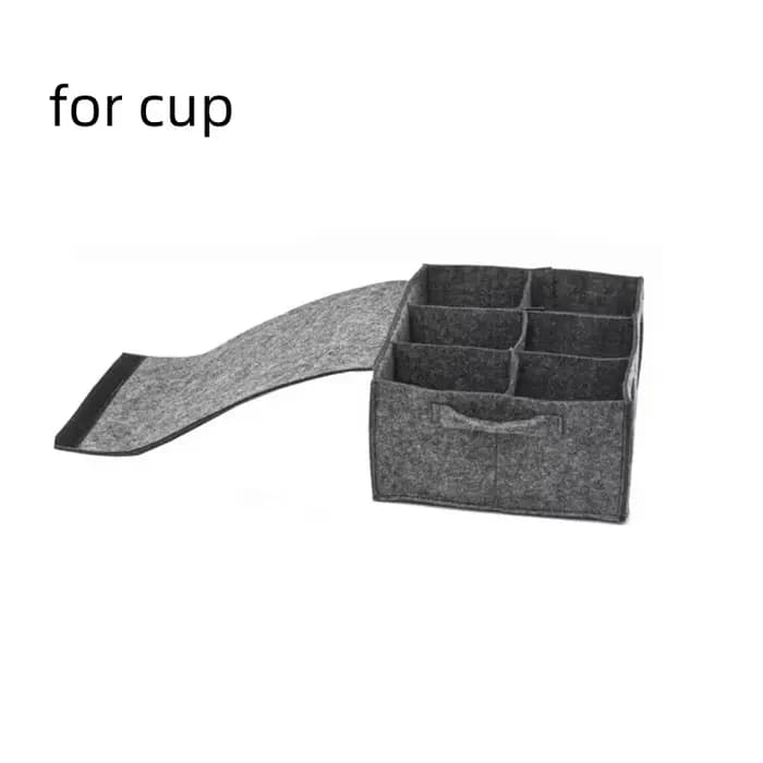 1 pièce Sac de rangement en feutre épaissi pour assiettes, vaisselle et tasses, pour camping, conten