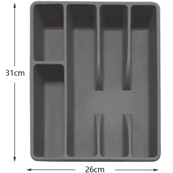 Boîte de rangement pour couverts en plastique, organisateur d'ustensiles, T1