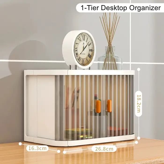 Bacs de rangement pliables à 1 niveau avec porte roulante