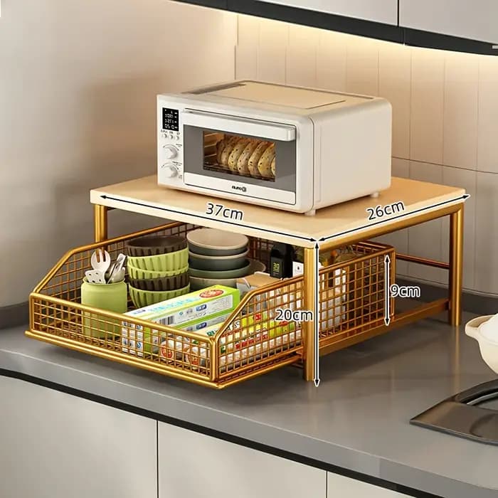 Support de rangement pour micro-ondes de cuisine moderne