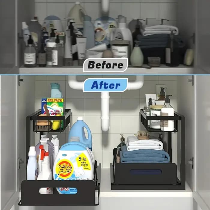 Ensemble de supports de rangement de cuisine sous évier