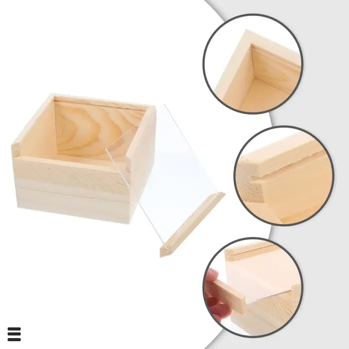 Boîte à bijoux en bois inachevé, étui avec couvercle au trésor, rangement de cadeaux souvenirs, artisanat, ombre vierge, banque décorative