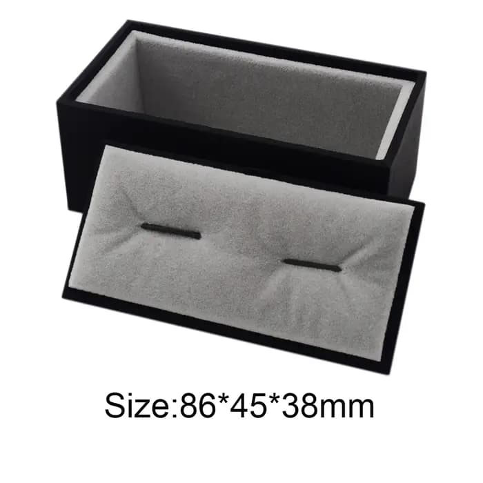 SAVOYSHI boîte à bijoux noire nouveau petit paquet de matériaux en papier similicuir boutons de manc