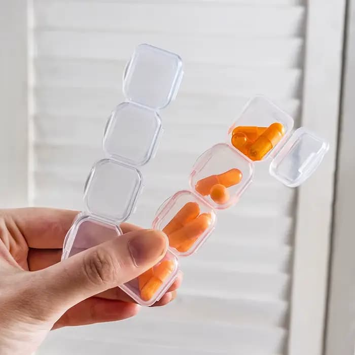 Boîte de rangement compacte en PP 56/28Grid, idéale pour ranger les perles, les outils à ongles et les contenants de rangement en plastique vides.