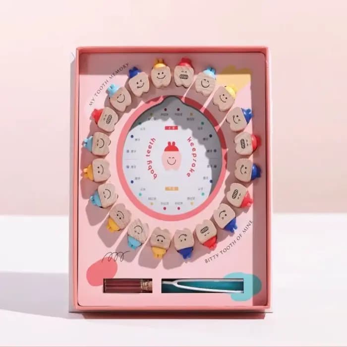 Keepplex-Boîte de rangement en bois pour dents de lait de bébé