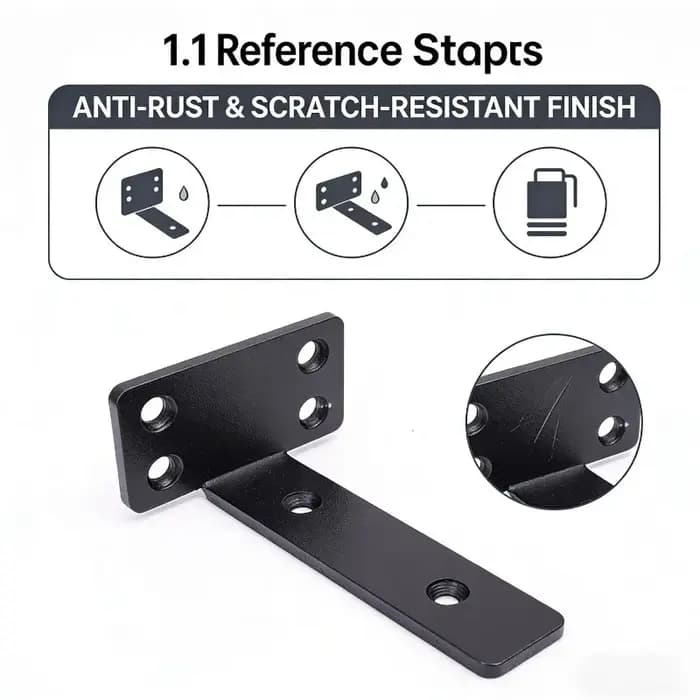 Support d'étagères flottantes robustes en métal épais L supports