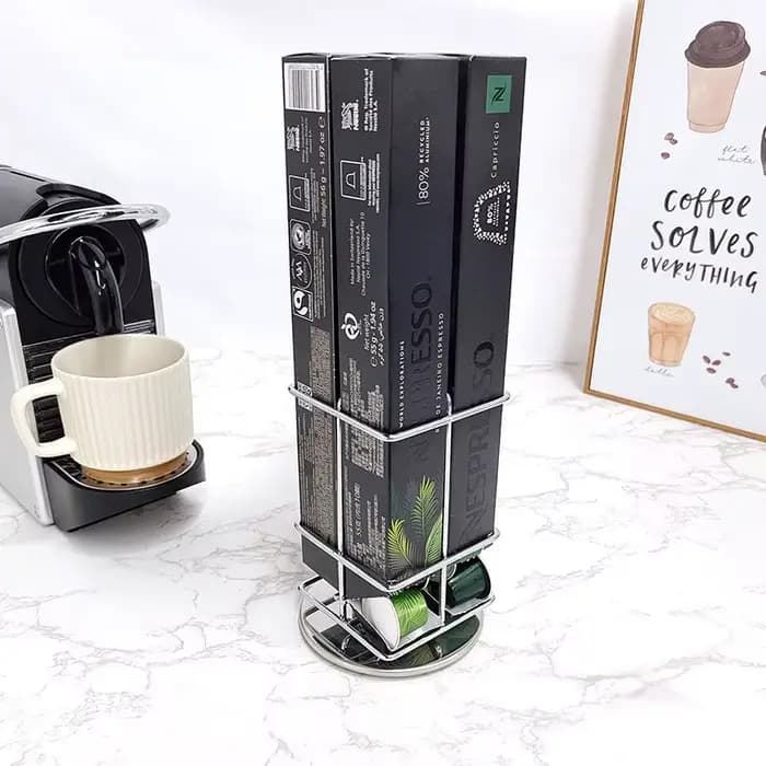 1 pièces Nespresso porte-Capsules pour le stockage 40 Capsules fer métal café dosettes support