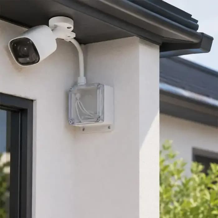 Boîte câblage électrique avec couvercle transparent, boîtier projet en plastique pour sur panneau,