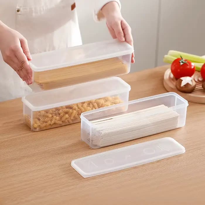 Boîte de rangement hermétique en plastique pour la conservation des spaghettis