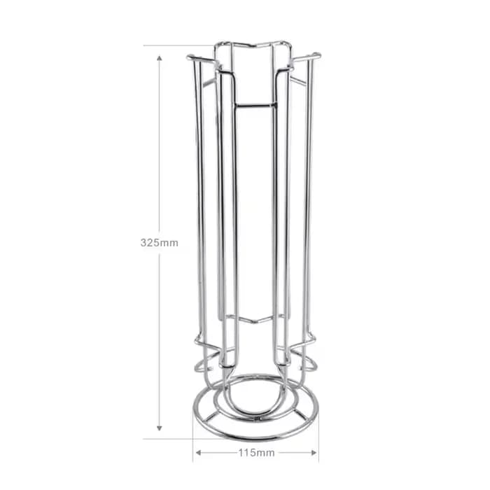 Support de rangement pour capsules Dolce Gusto en acier inoxydable argenté, grande capacité 18 tasse