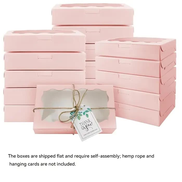 Cadeau pour elle/lui, 20 boîtes à biscuits avec fenêtre transparente