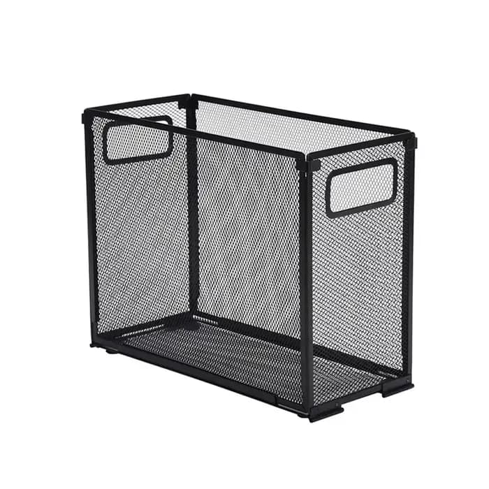 Organiseur de dossiers suspendus en métal maillé, dossiers non inclus, boîte de rangement pliable, n