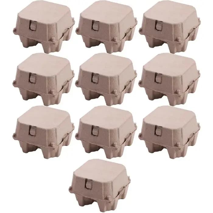 Lot de 10 boîtes à œufs créatives en pâte à papier à 4 compartiments