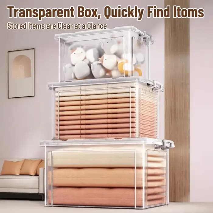 Boîtes de rangement transparentes sans BPA avec couvercles