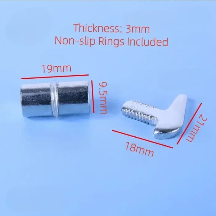 Supports de fixation d'étagère réglables, 50 pièces, chevilles de fixation d'étagère en verre, suppo