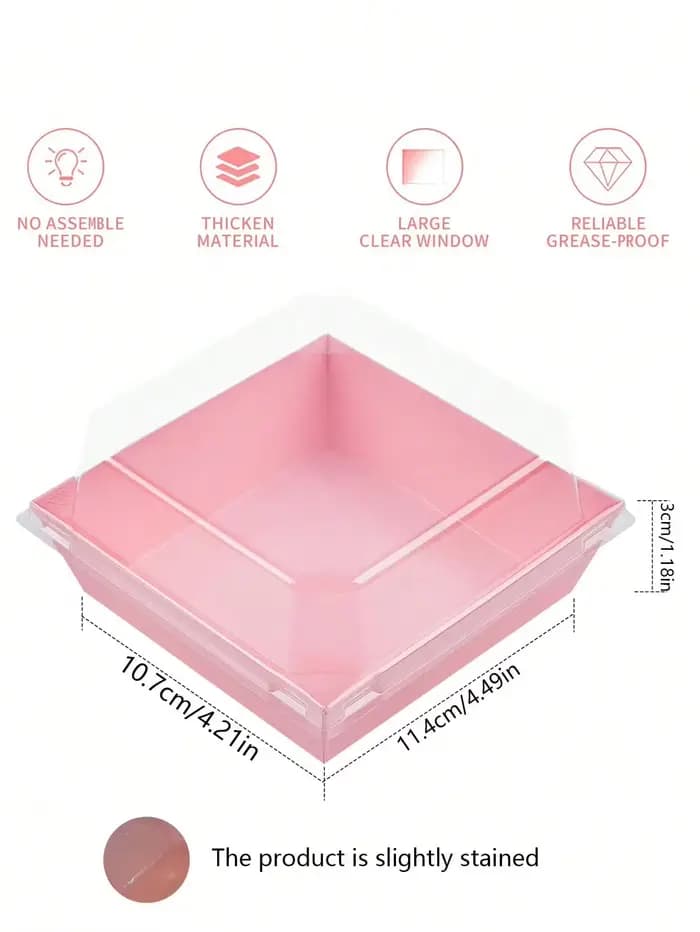 20 boîtes à desserts avec couvercles transparents