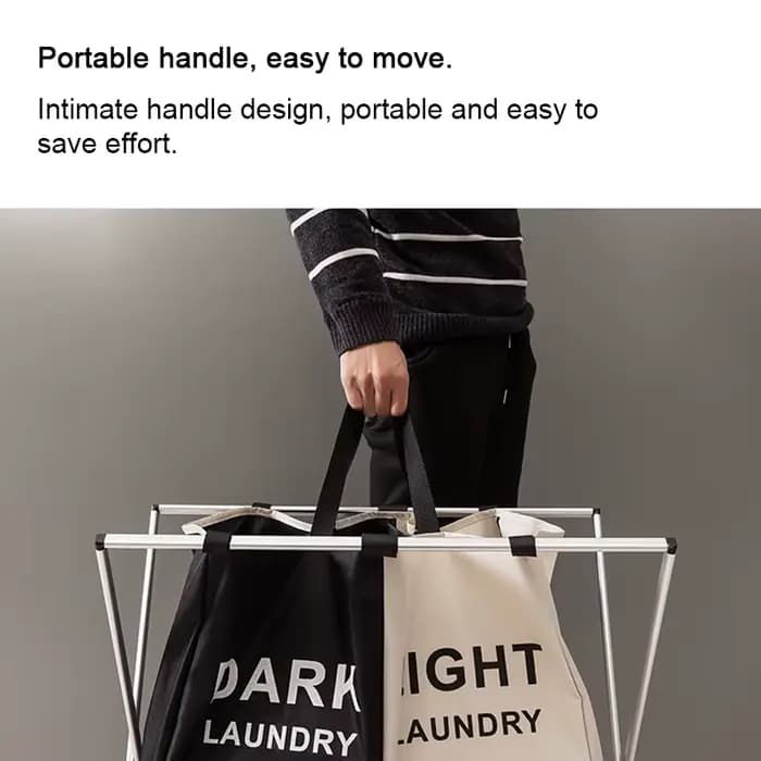 Panier de rangement pour vêtements sales à trois grilles