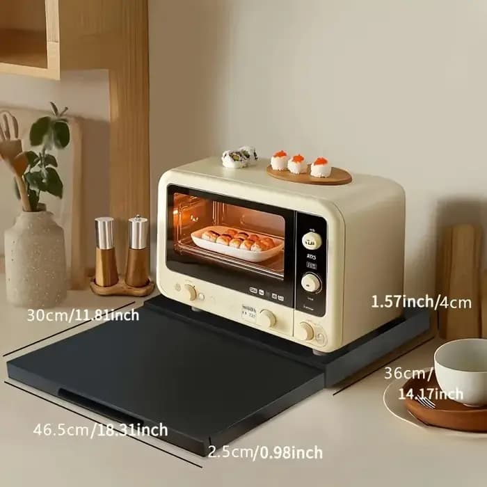 Support de rangement pour armoire extractible robuste – Étagère pour four à micro-ondes en acier au carbone