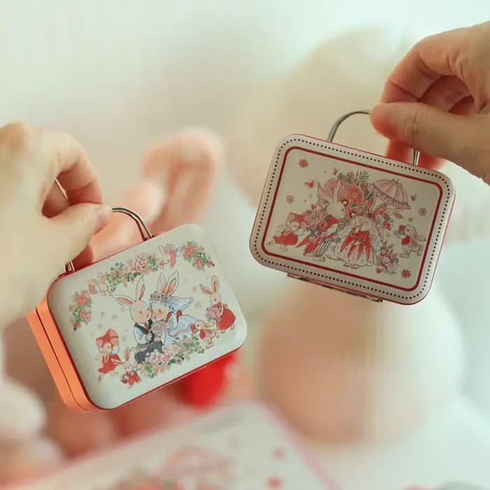 Mini boîtes de rangement en métal pour cadeaux de mariage