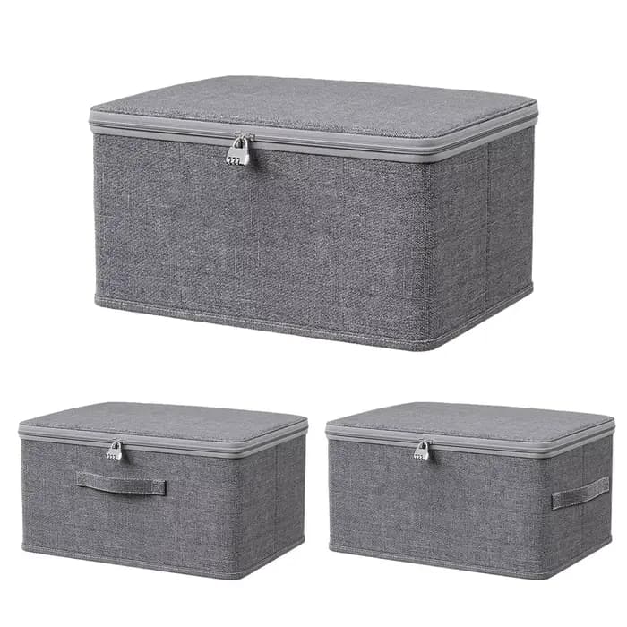 Boîte de rangement verrouillable avec couvercle