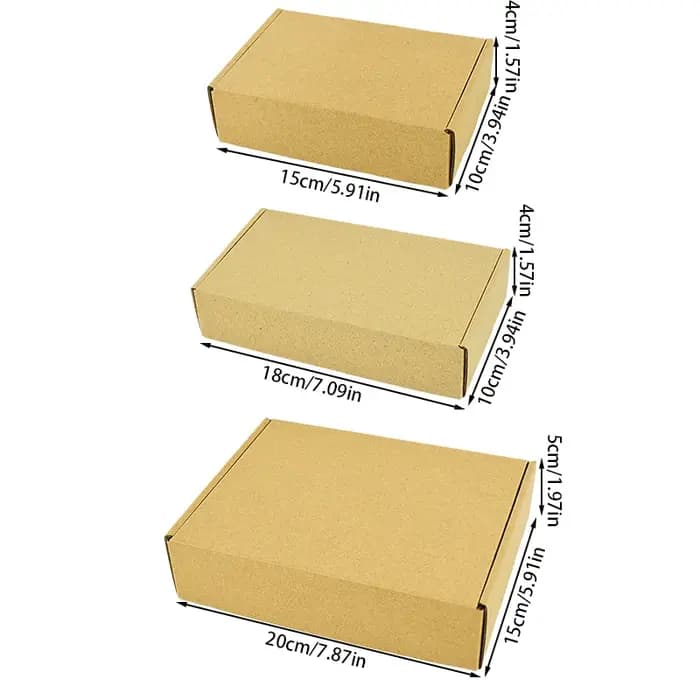 Boîte-cadeau en papier Kraft brun multi-tailles