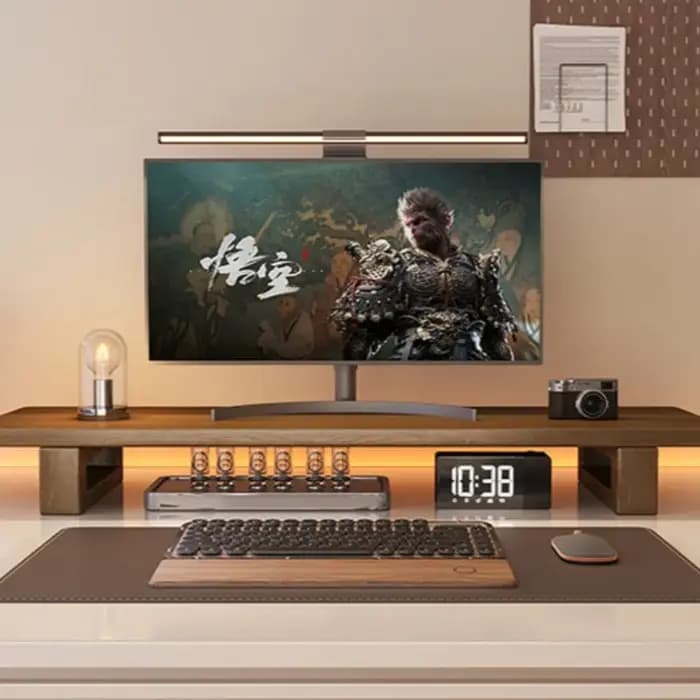 Support de rangement de bureau séparable en bois