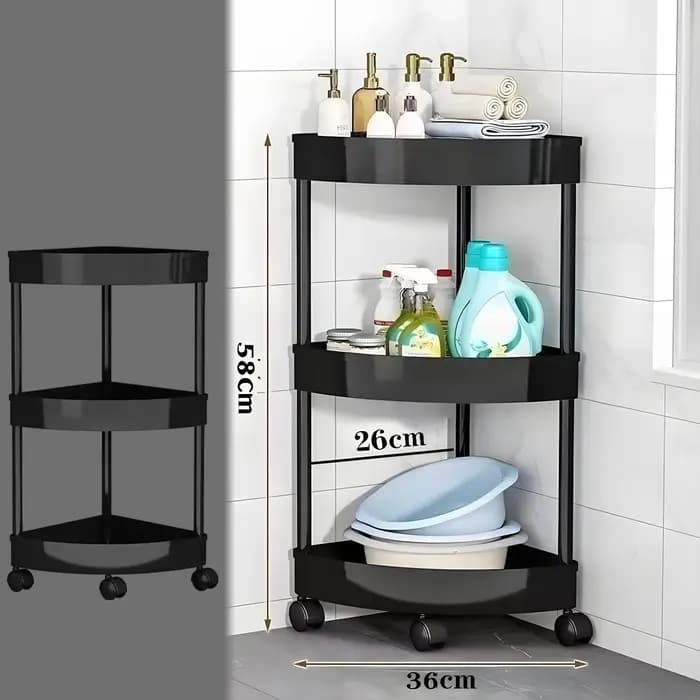 Support de rangement mobile multicouche avec roues pivotantes