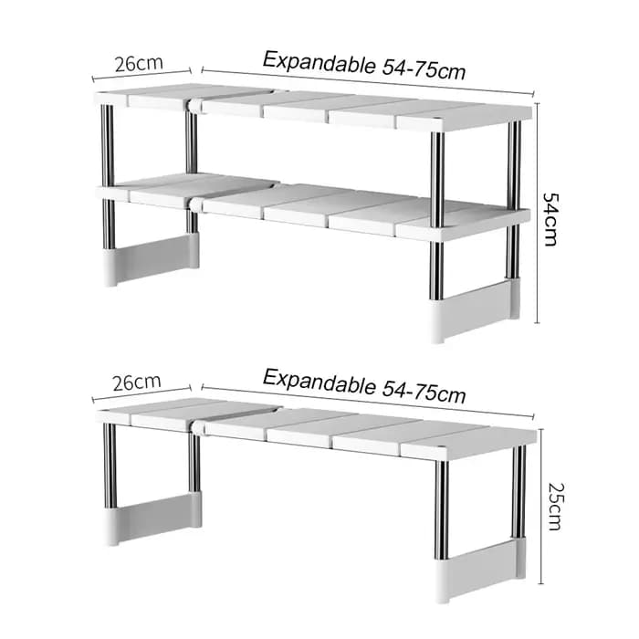 Étagère de rangement télescopique empilable multifonctionnelle