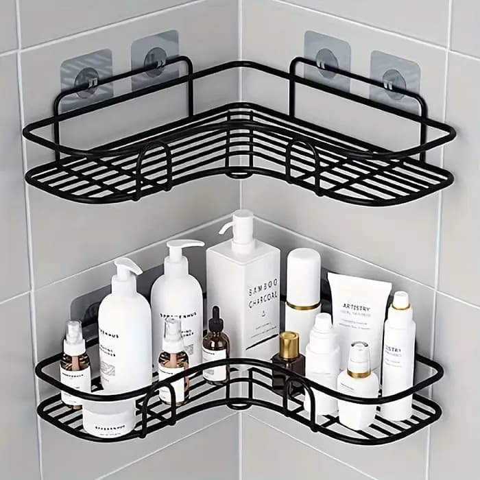 Étagères de rangement en acier inoxydable, étagère de douche d'angle, antirouille, étagère de rangement murale pour salle de bain, étagère d'angle murale