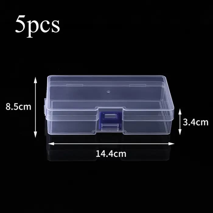 5 boîtes de rangement en plastique transparentes pour petits objets