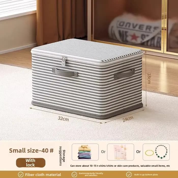 Boîte de rangement verrouillable, utilisée pour organiser les vêtements, les couvertures, les jouets