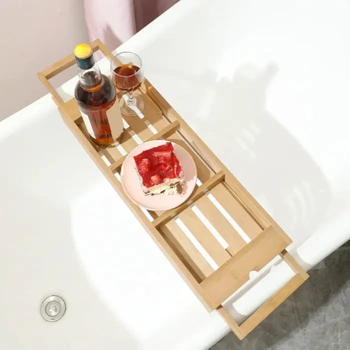 Étagère de bain en bambou