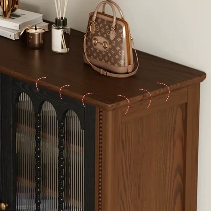 Meuble à chaussures vintage français en verre