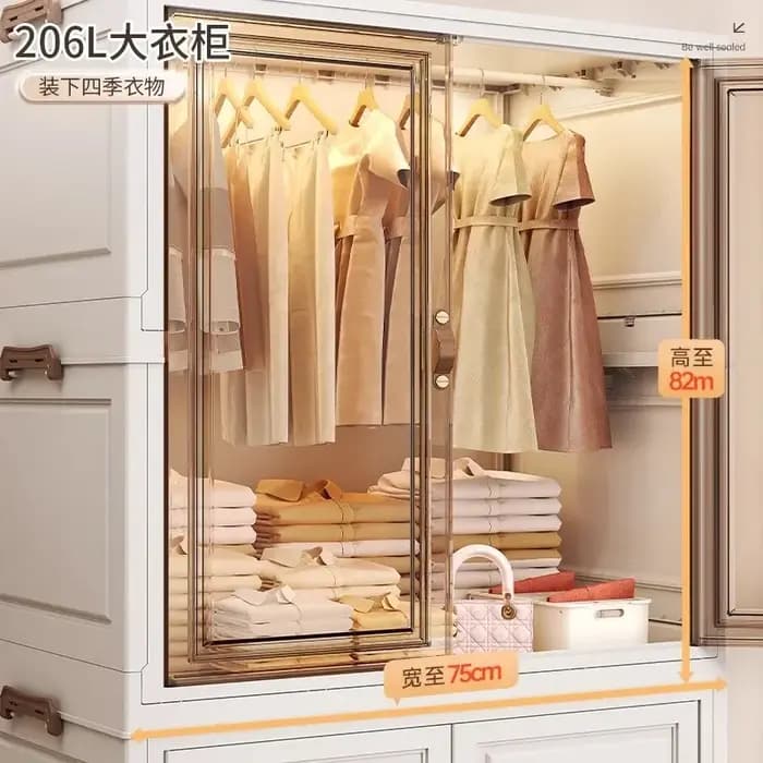 Porte armoire rangement chambre organisateur cloisons gain de place ménage Simple placard boîte à vêtements Vestidores meubles à la mode