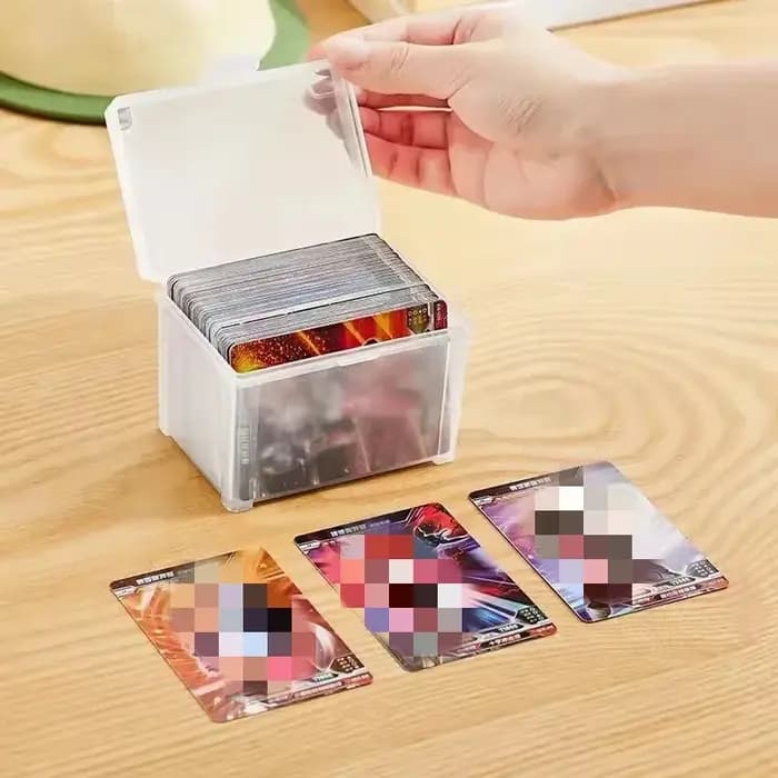 Boîte de rangement en plastique semi-transparente