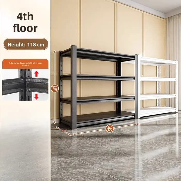 Étagère de rangement multi-niveaux autoportante en métal pour cuisine, garage, entrepôt, organisatio