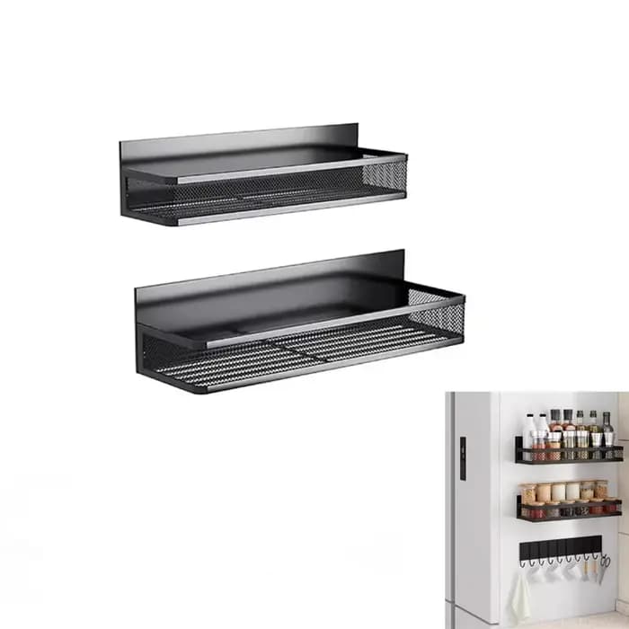 Support de stockage d'épices magnétique en métal pour réfrigérateur