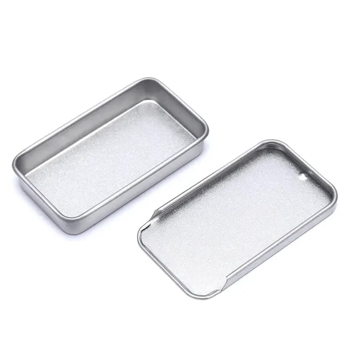 Boîte de rangement en fer avec couvercle coulissant pour bijoux
