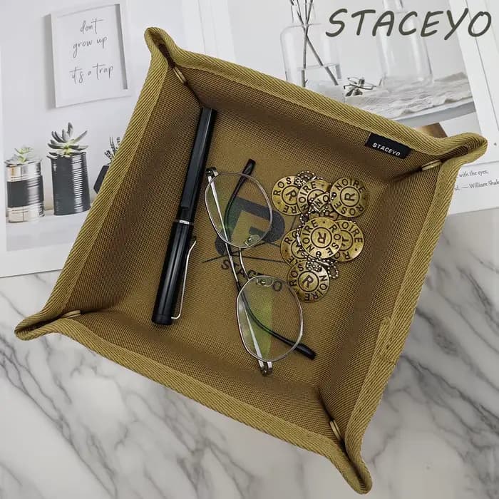 Plateau de rangement de bureau kaki 1 pièce