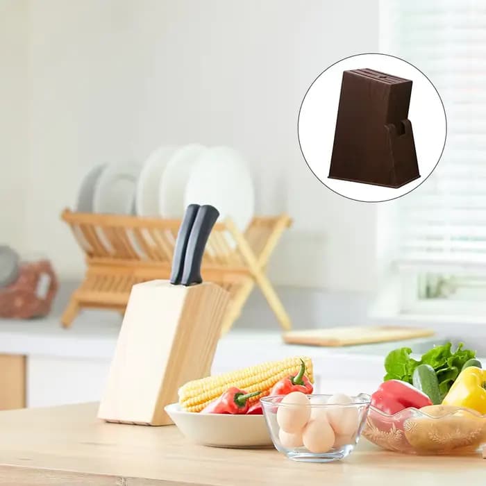 Porte-couteau opaque, dessus de seau Rangement des couverts en plastique Outil de coupe de cuisine T1