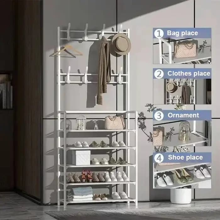 Meubles de salon : Armoire à chaussures pivotante, Organisateur de chaussures, Étagère à chaussures, Porte-manteau, Meuble de rangement pour la maison