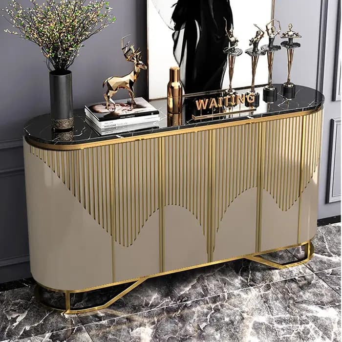 Meubles de rangement étroits de luxe pour salon
