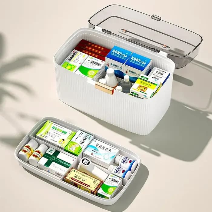 Boîte de rangement portable pour trousse de premiers soins