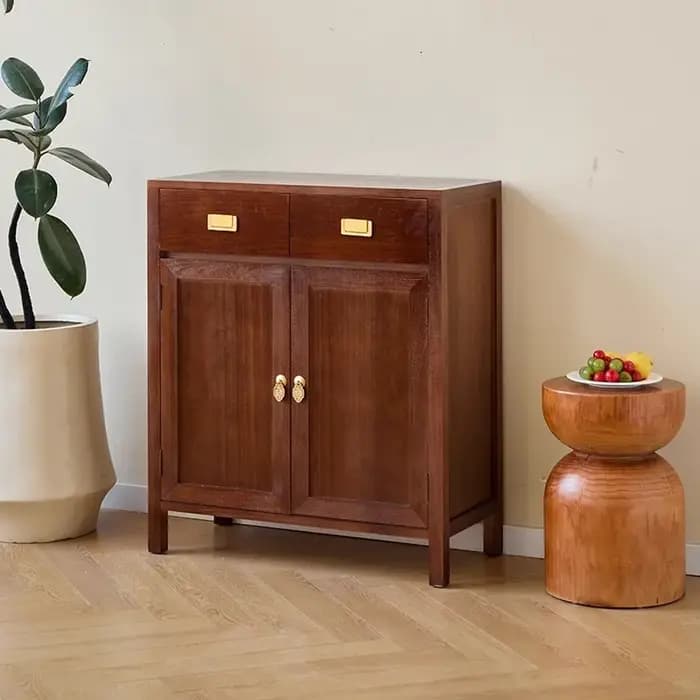 Meuble à chaussures de style farmhouse, organisateur de chaussures en bois à 2 tiroirs, étagère à chaussures à double porte pour 12-13 paires, armoire de rangement pour entrée