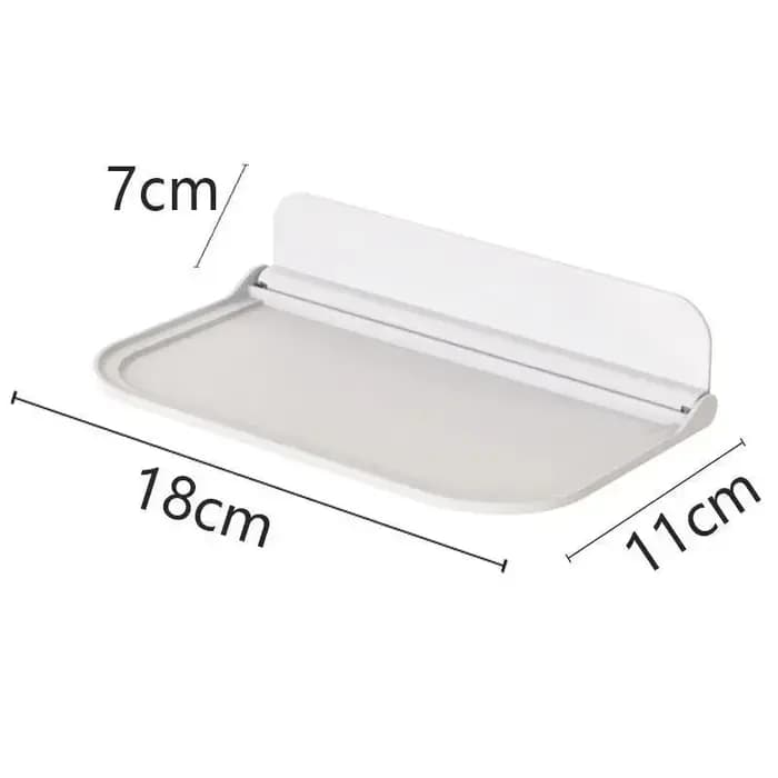 Étagère murale pliable 1 pièce, pour salle de bain, toilettes, cuisine, chevet, rangement de télépho