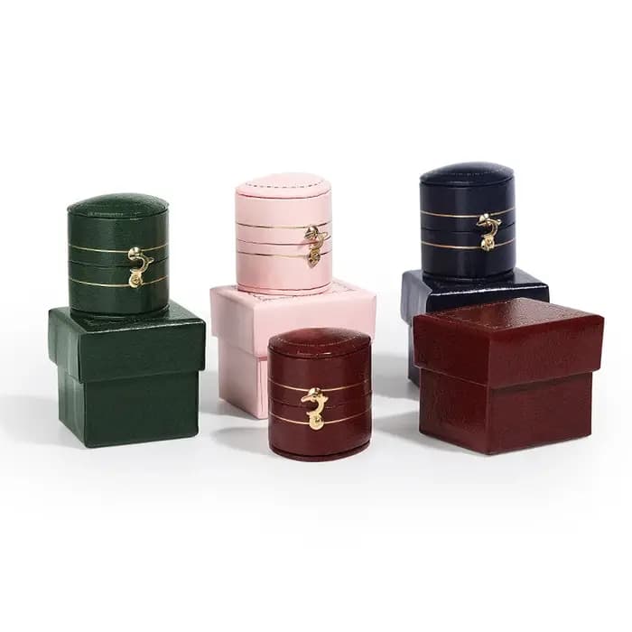 Mini boîte à bagues rétro haut de gamme